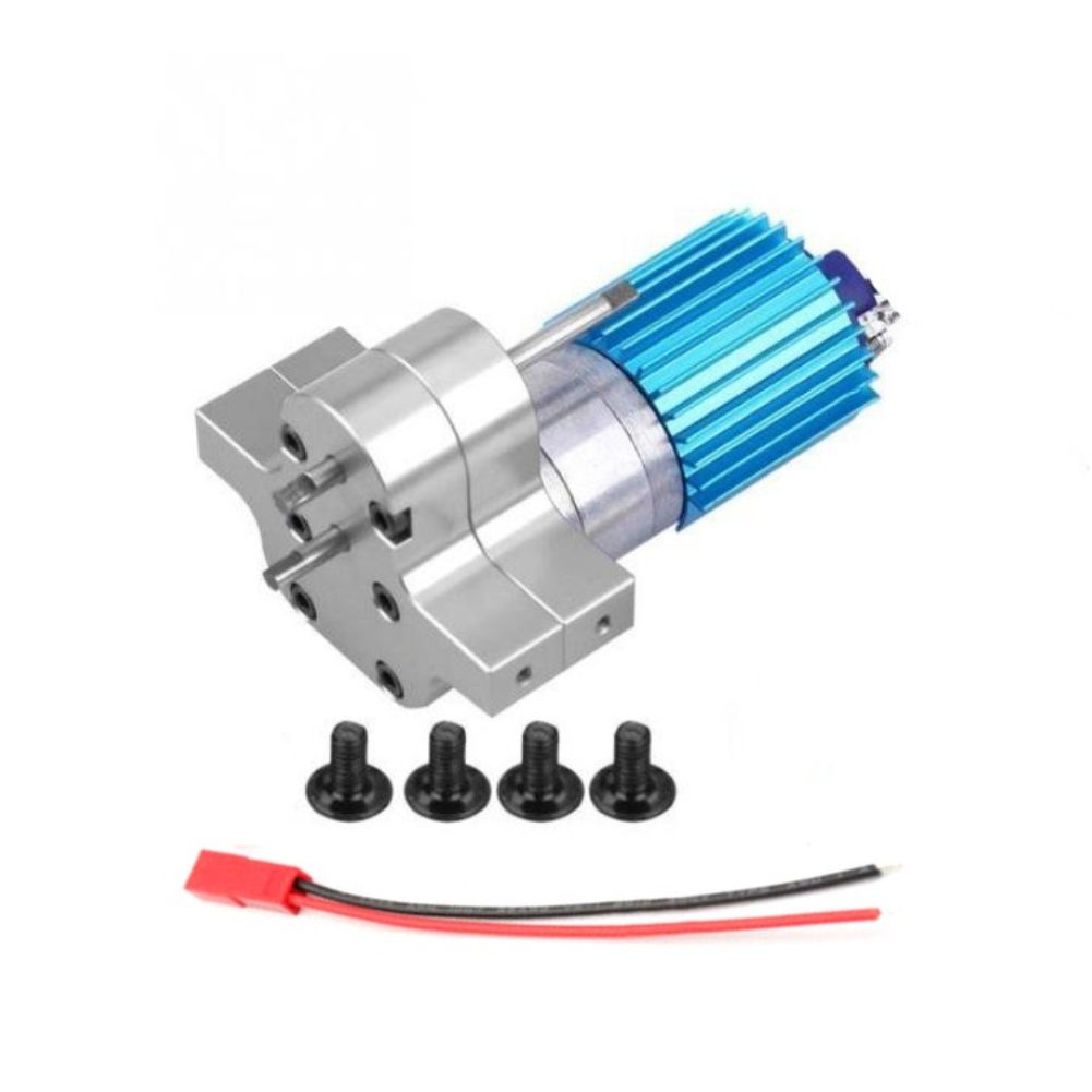 Yfashion Premium New 370 Brushed Motor with Alloy Heat Sink ear Box Set for WPL Henglong C14 C24 B14 B24 B16 B36 4x4 6x6 Upgraded Parts