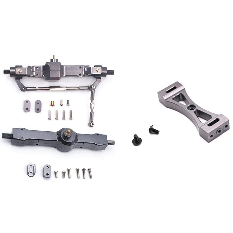 Metal Front / Rear Bridge Axle Gear Box for WPL C14 C24 B14 B24 B16 B36 1/16 & Metal Bracket for WPL B1 B14 B16 B24 C14