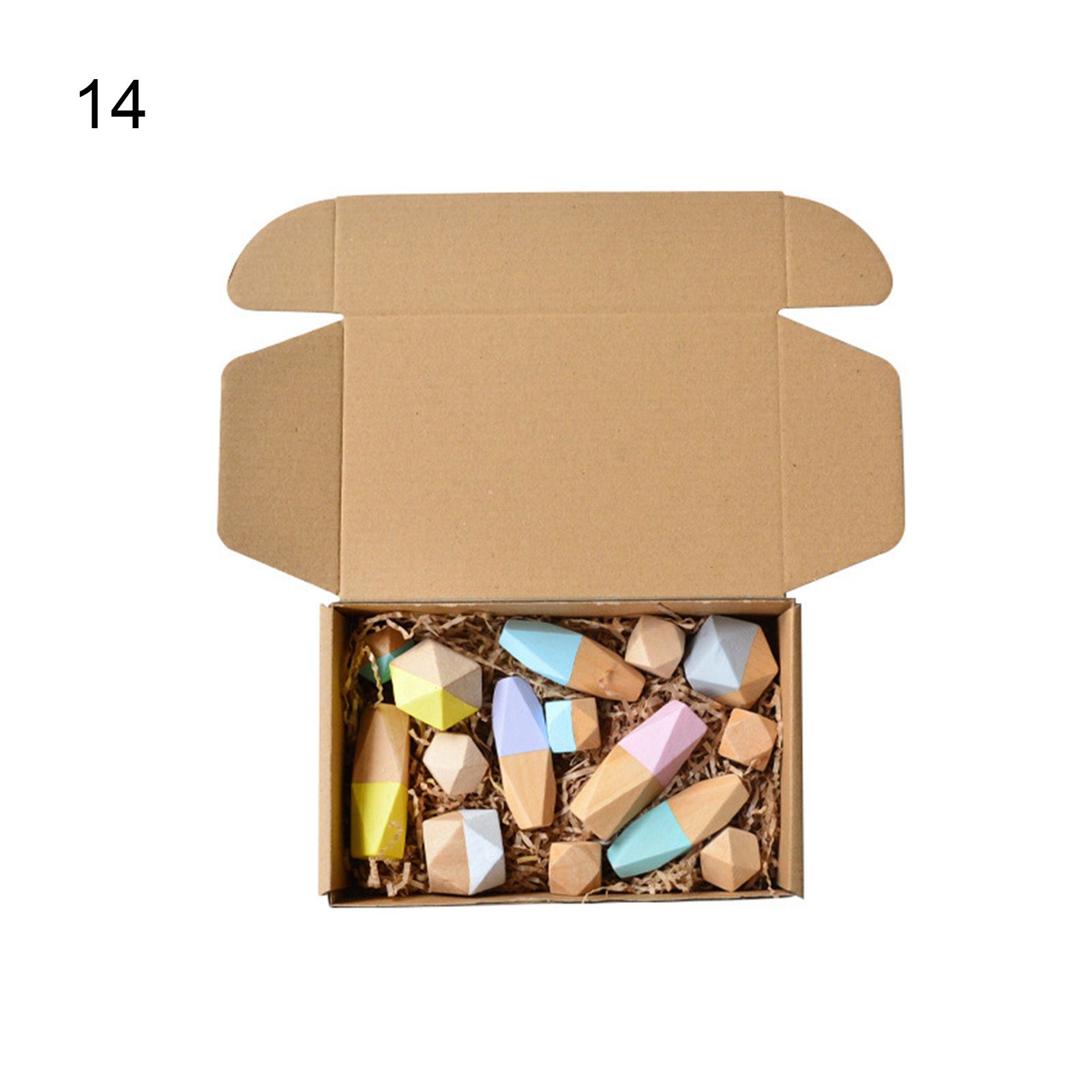 1 Set Balancing Training Building Block Creative Wood Enlighten Imagination Stackable Block for Children
