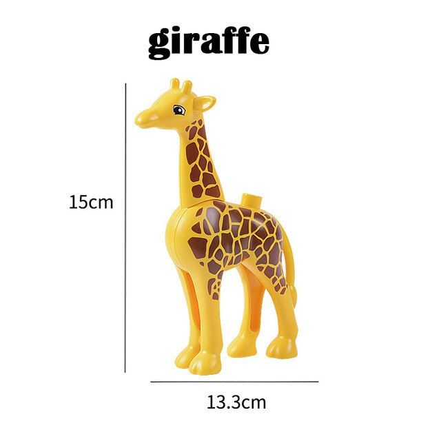 DIY Animals Brick Toy big building blocks cat dog lion and Tiger elephant learning block toys for children kids party baby gift