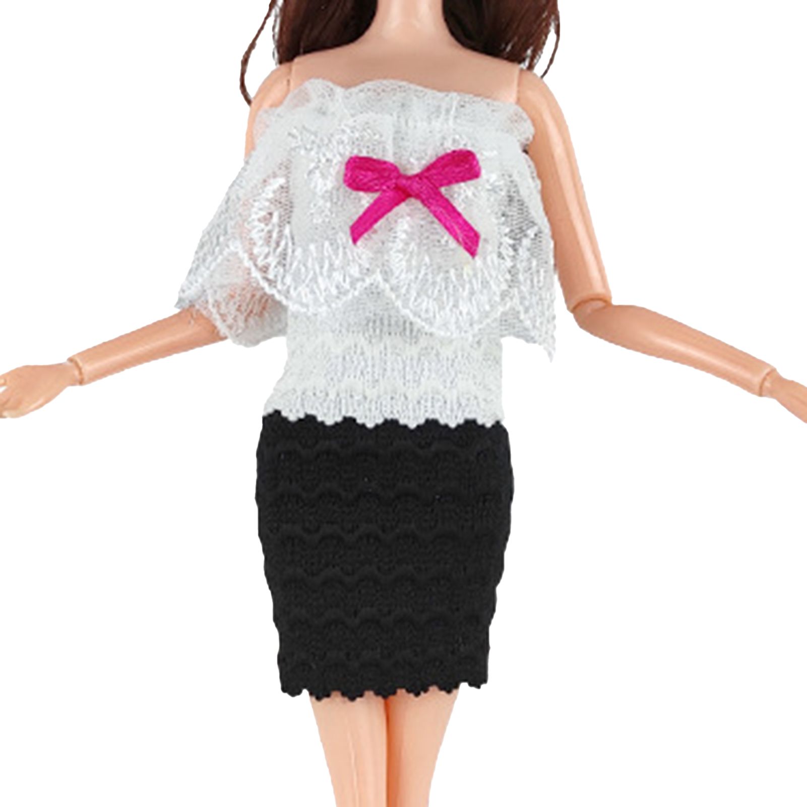 Doll Party Dress Stylish Slim Fit Fashion Doll Short Outfit Dress for Kids