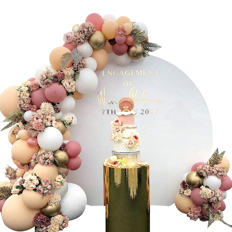 103 Pcs Latex Macaron Balloon Combination Set/Gold Ballons Garland Arch Kit for Birthday/Party/Wedding Decoration - Pink&White&Yellow