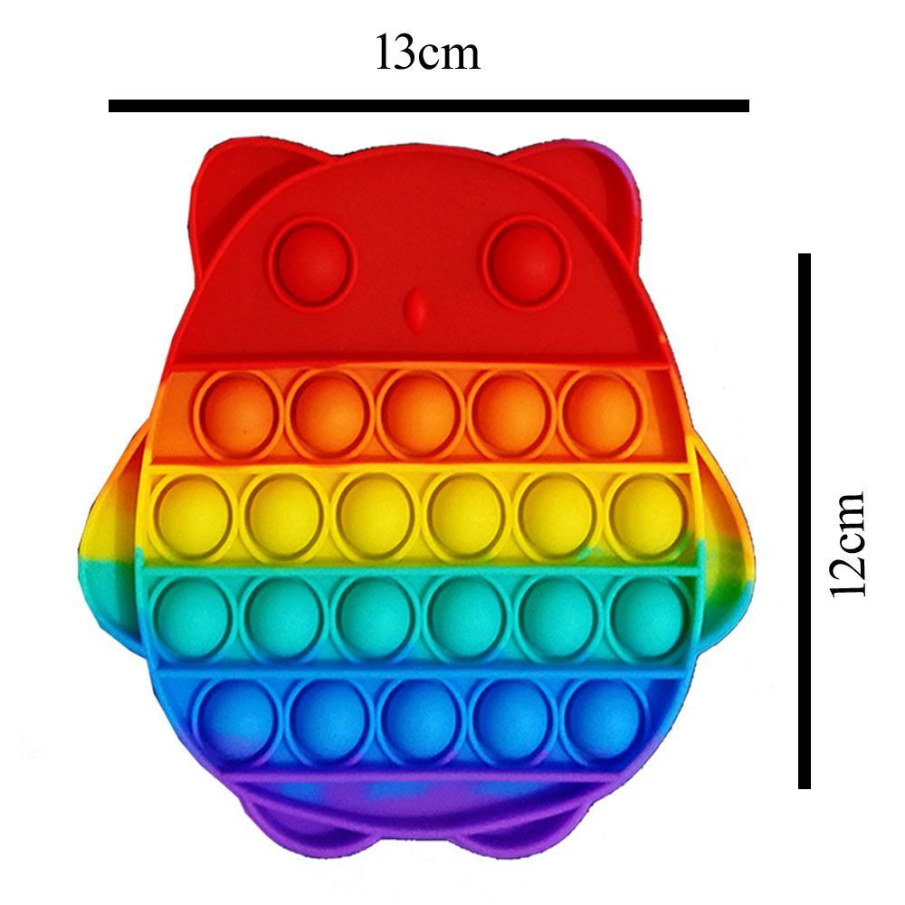 Rainbow Owl Shape Triangle Pop-IT Toy Game