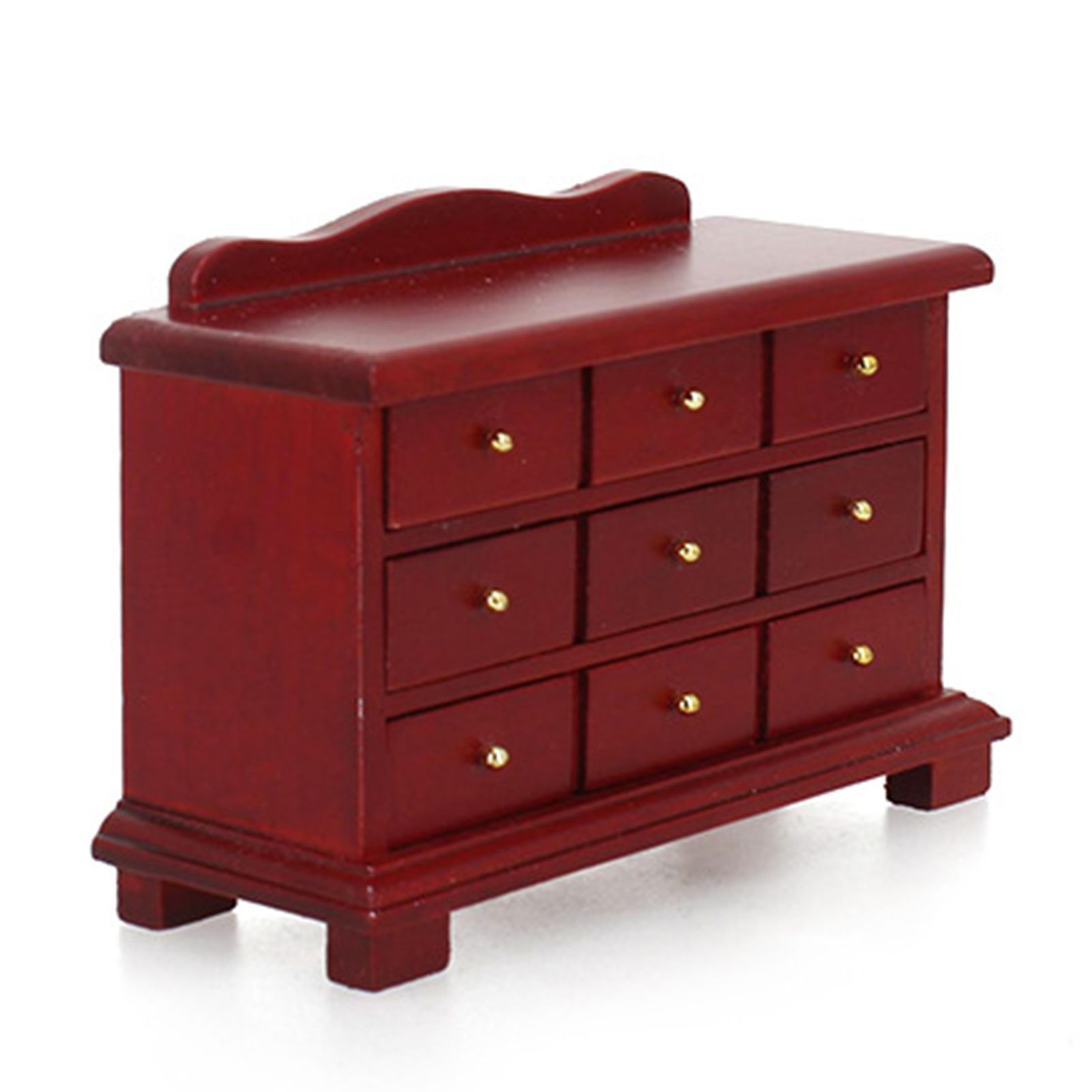 1/12 Dollhouse Retro Grid Storage Cabinet Furniture Scene Accessory Model Toy