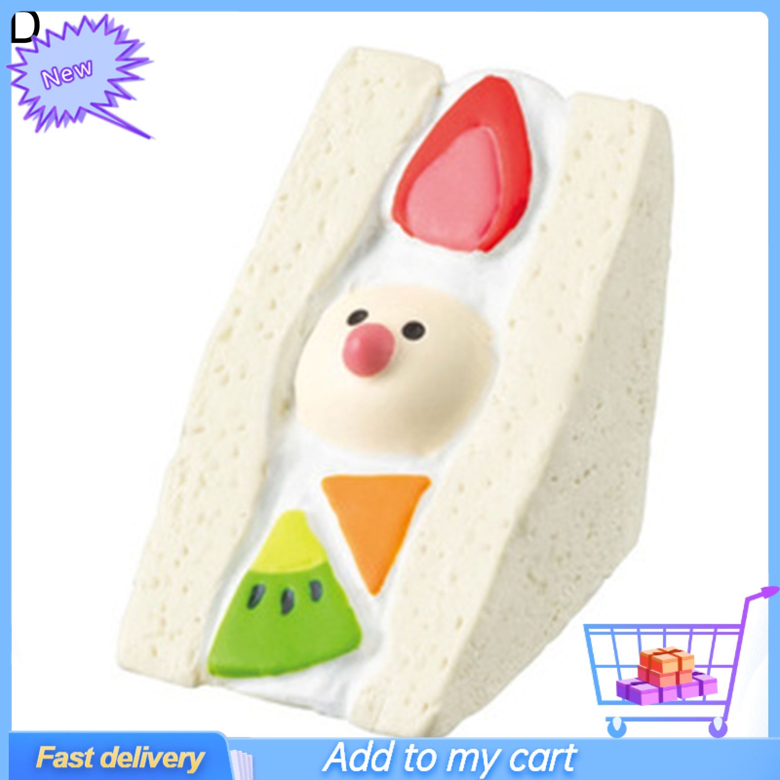 Mini Cat Model Fruit Shape Paper Clip Resin Mini  Cat Toy for Collection