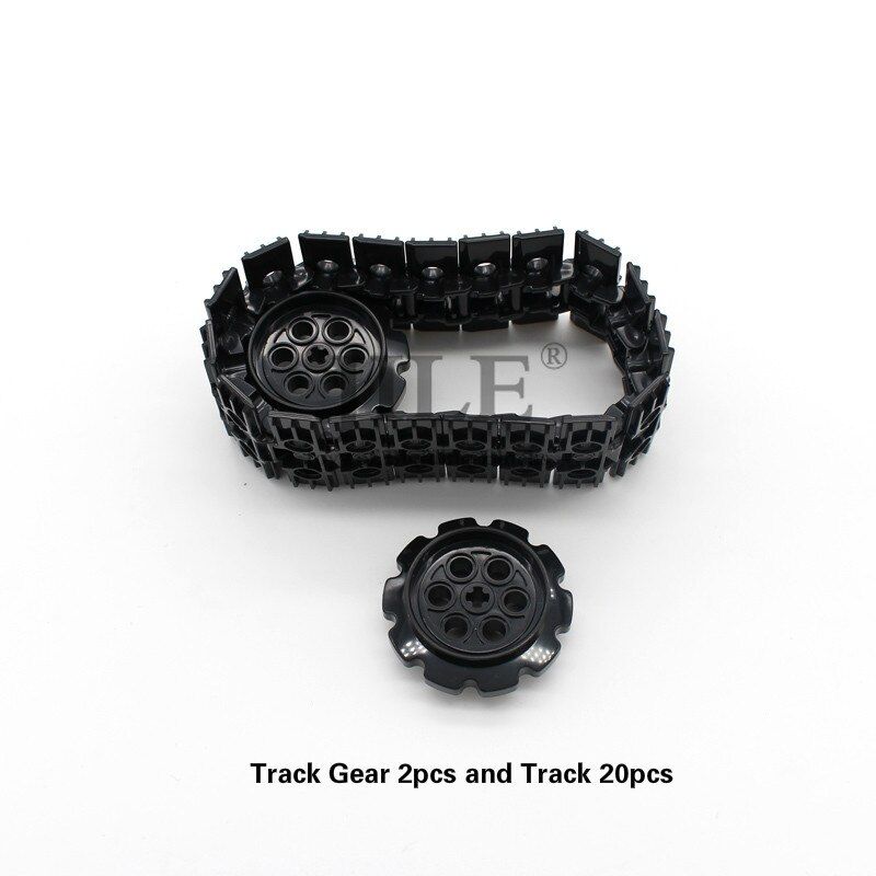 Technology Link Tread Wide with Two Pin Holes 57518 9 Tank Wheel Track Bricksl Building Blocks Parts Set Accessories Mechanical