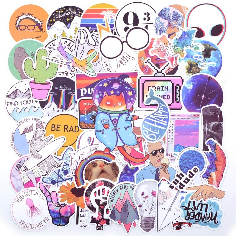 50 PCS A Beautiful Vsco Stickers things Girl for on the Laptop Phone Luggage Suitcase Travel Guitar Fridge Waterproof Sticker