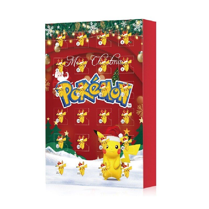 24 PCS Pokemon ChristAdvent Calendar Box Action Figure Toys  Pikachu Anime Figure Children Toys Pokemon Gits Box