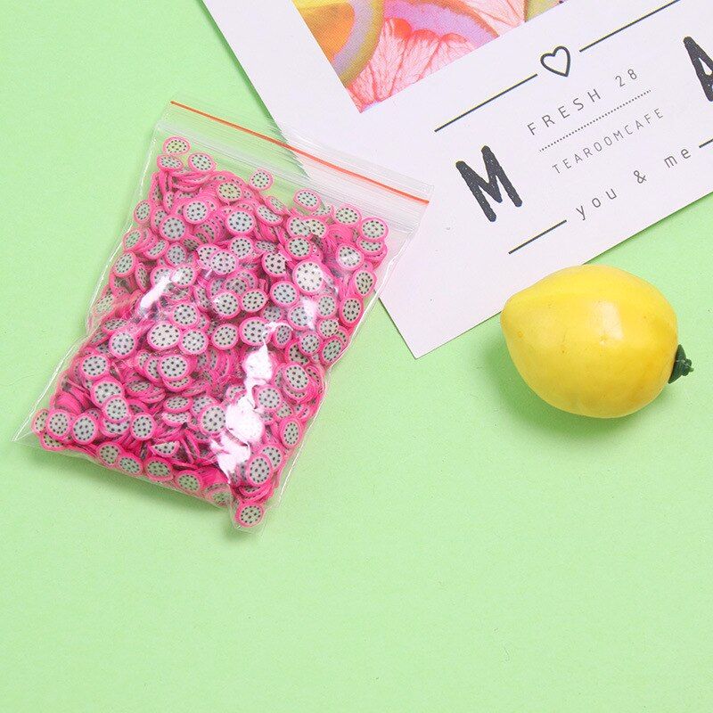 1000PCS Slimes Addition Soft Fruit Slices For Slime Fluffy DIY Nail Mobile Supplies Slime Charm Accessories Kits For Children