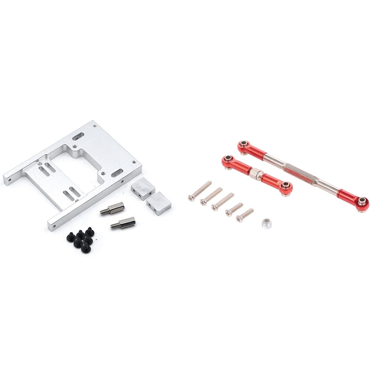 RC Steering Rod Steering Linkage Rod Set for WPL 1608T & Steering Servo Warehouse Upgrade Fixed Mount Bracket