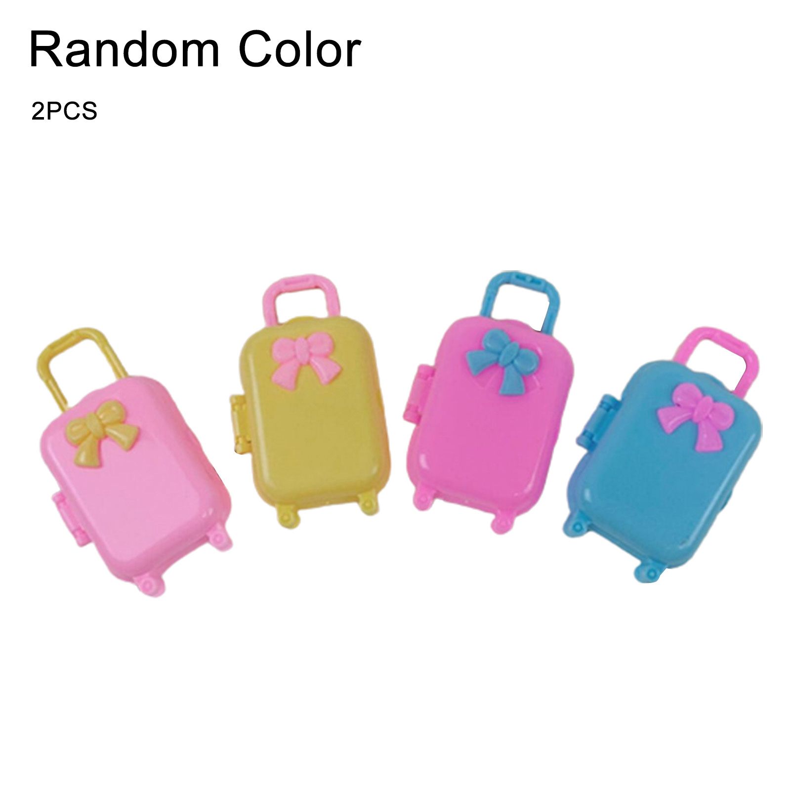 Suitcase Toy Cute niature Plastic Luggage Suitcase Trolley Case Doll