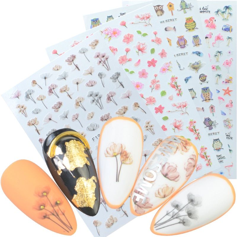 1pcs 3D Super Thin Nail Art Stickers Nail Adhesive Decals Manicure Decoration Chinese Traditional Dragon Phoenix Nail Wraps