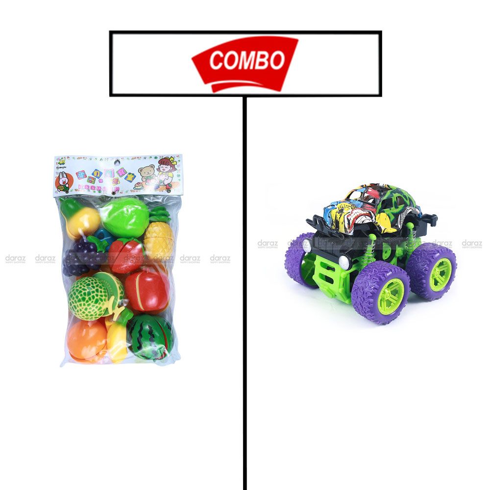FRUIT TOYS SET & DIRT CAR COMBO PACK FOR KIDS