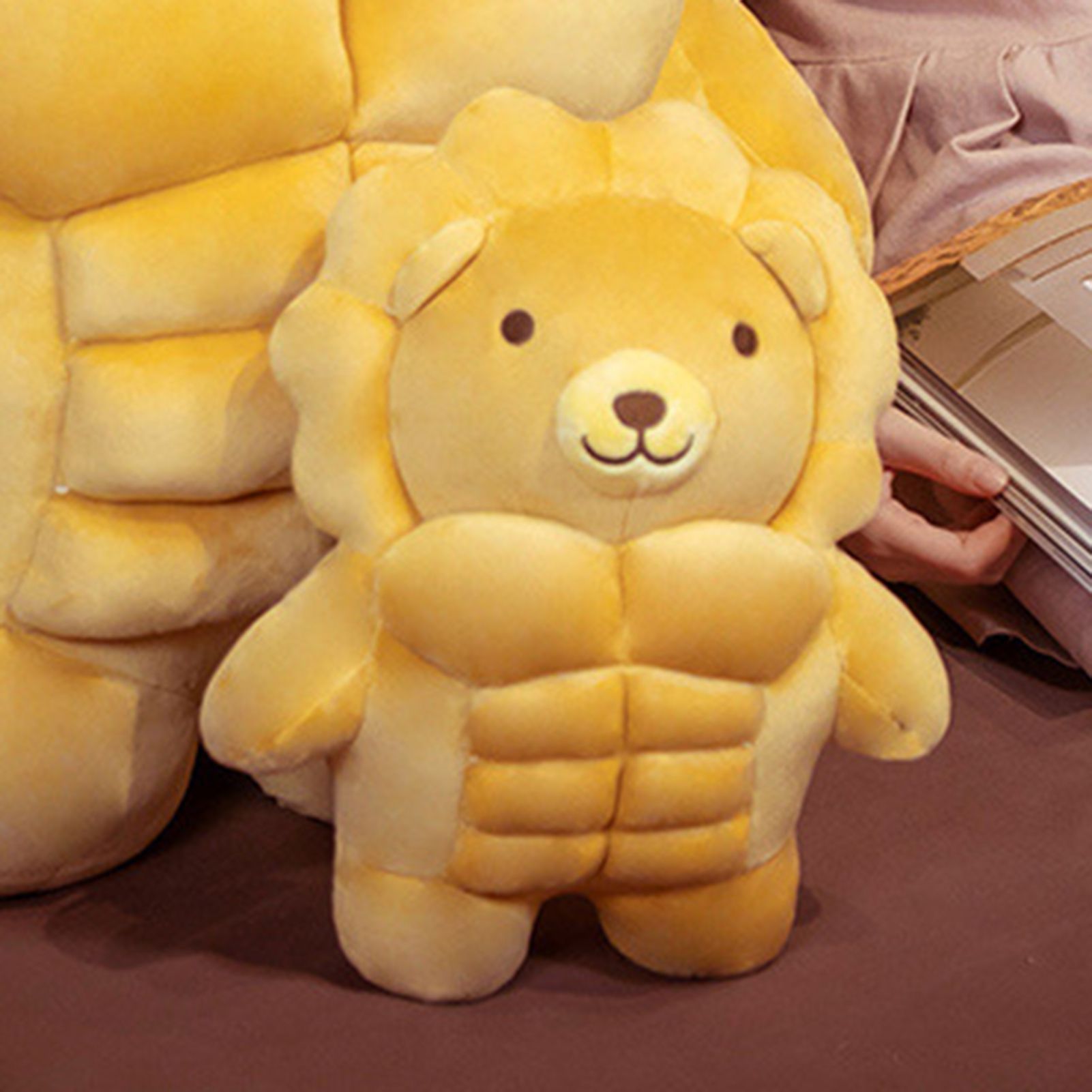 Greenhome Stuffed Toy Lovely Exquisite Decorative Cute Muscular Bear Pillow Birthday Gifts