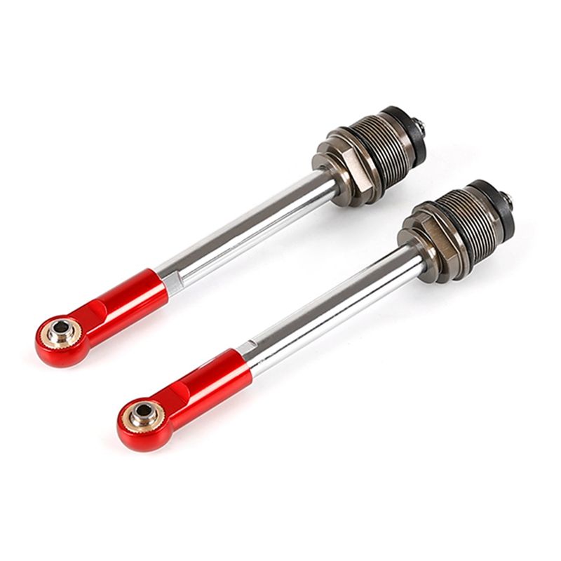 CNC Metal 10mm Shock-Absorbing Front Ejector Rod Assembly for 1/5 Hpi Rovan Km Baja 5B 5T 5Sc Rc Car Parts,Red