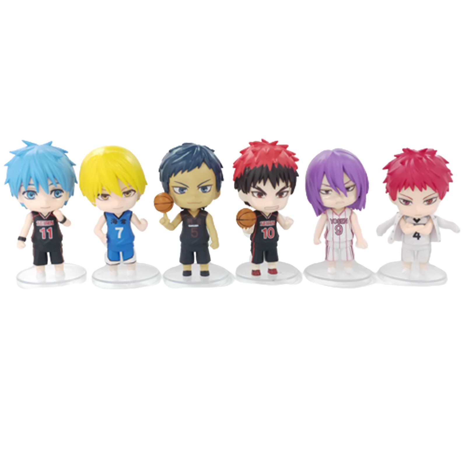 6Pcs Figure Model Anime KNB Action Mini PVC  mini Collectible for Kids