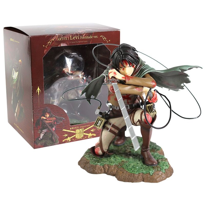 Attack on  Figma 207 Eren 203 Mikasa 213 Levi Ackerman PVC Action Figure Model Toy