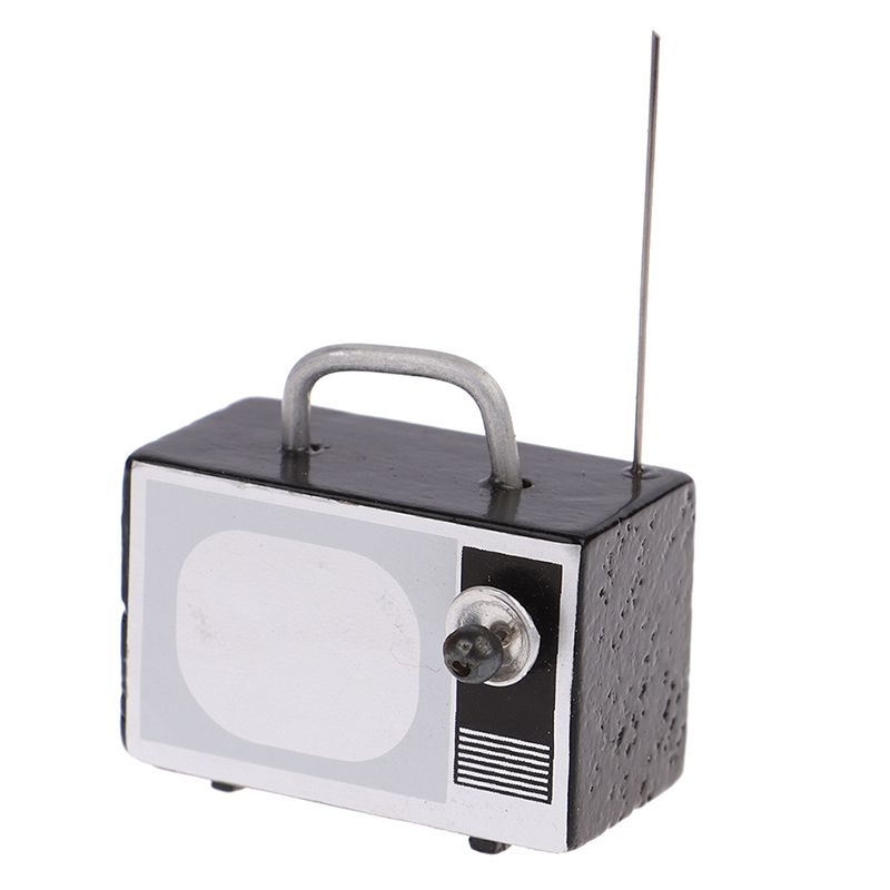 1:12 Dollhouse Miniature Retro Antenna TV Living Room Furniture Accessory
