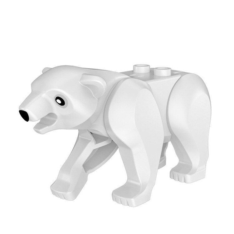 Animals  Dinosaurs Zoo Bear Giraffe Cow Rhino Tiger Panther Baby Dolls Brick Building Blocks Toys For Children Gift