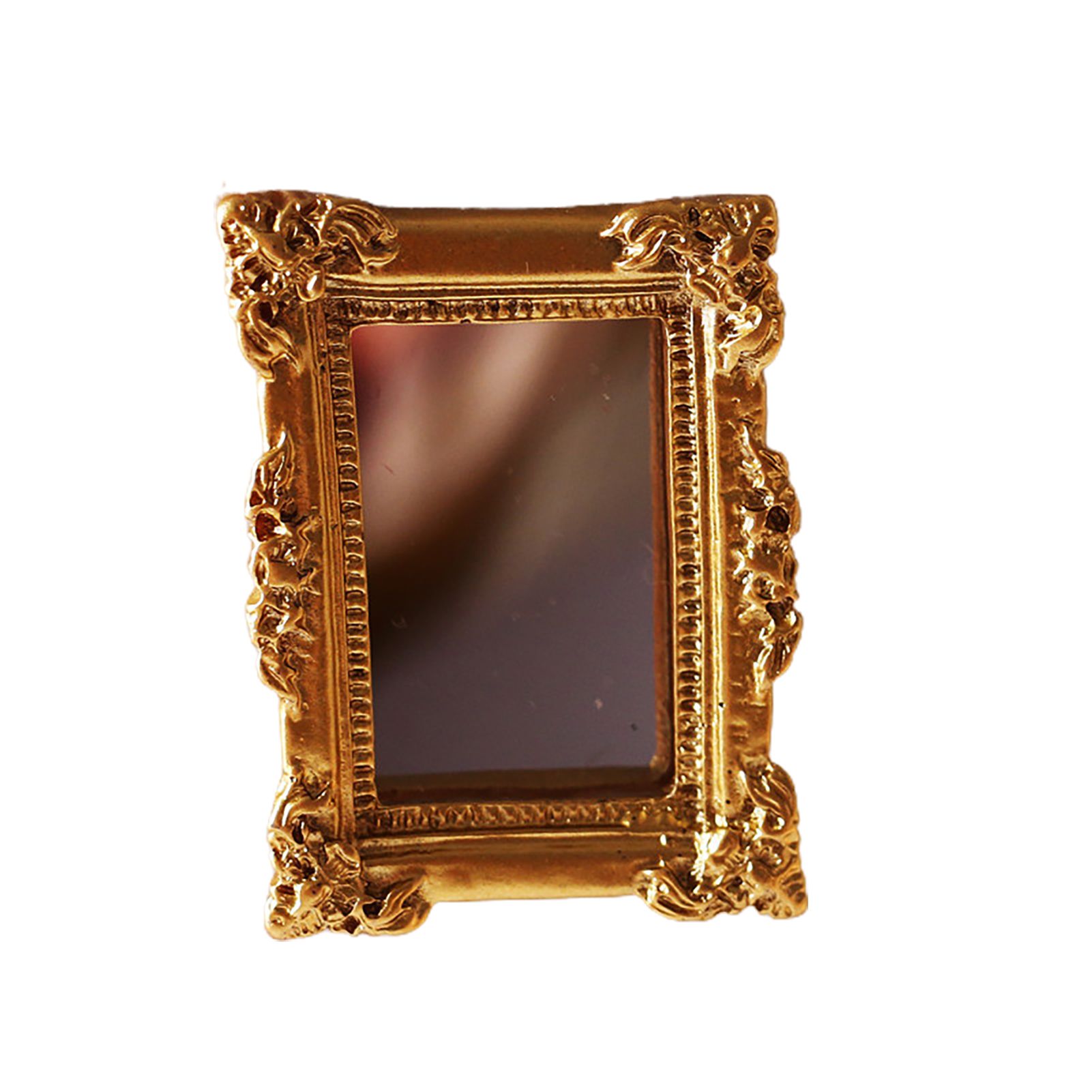 Dollhouse Mirror Exquisite Accessories Classical Style Miniature Mirror Model Toy for Gift