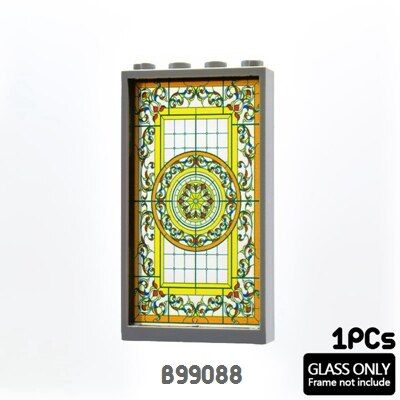 Printed Glass Bricks MOC Building Blocks Toys for City Creator 1x4x6