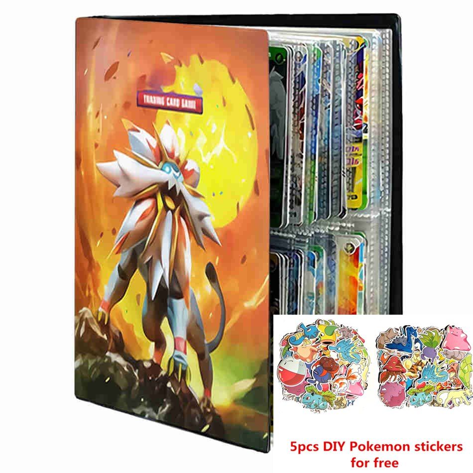 BLACK PIKACHU Pokemon 240PCS Cards Album Book Cartoon Anime Card DIY Collectors Loaded List Holder Capacity Binder Folder Toys