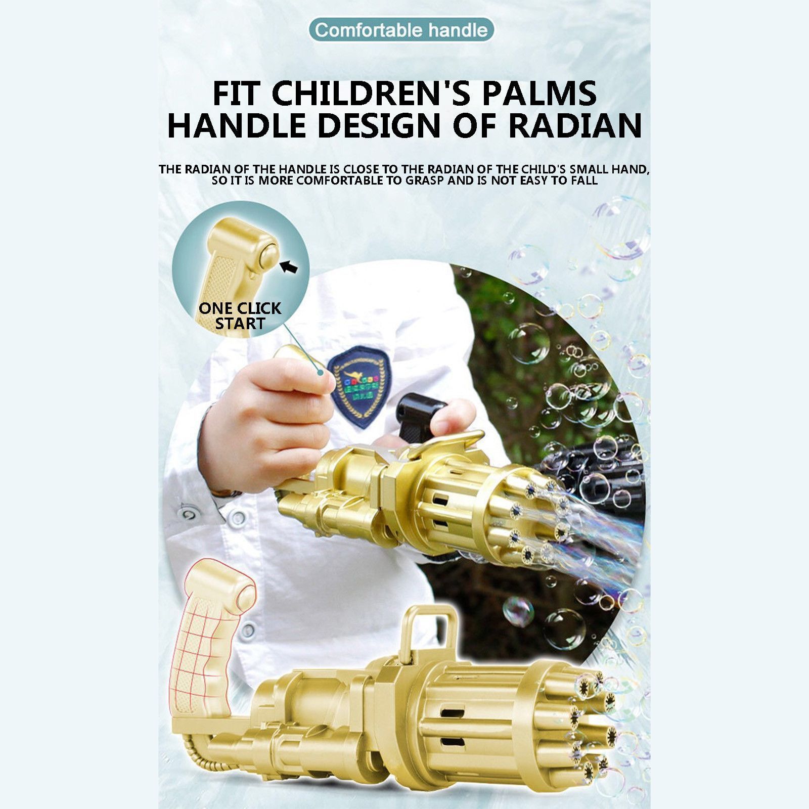 Kids Automatic Gatling water Bubble Toys(Black colour)