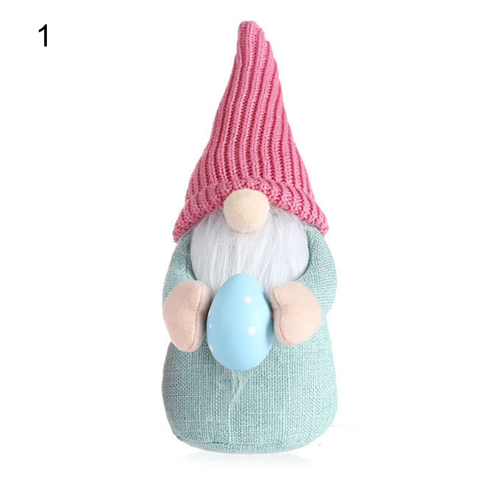 Easter Rabbit Decoration Pointed Hat Plush Easter Gnome Decoration with Easter Egg