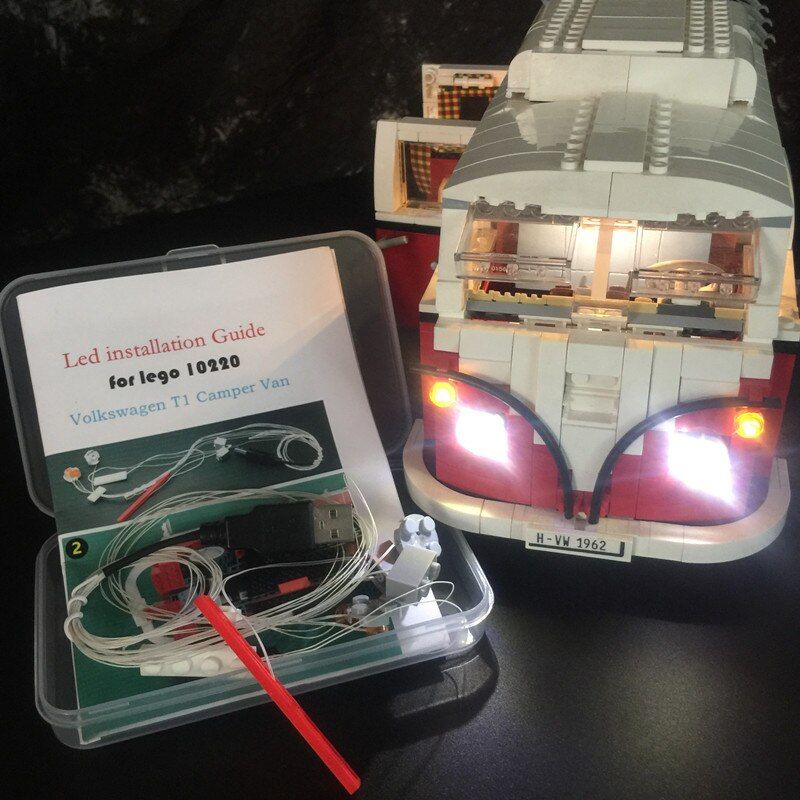 Light Led Kit (classic) for Creator 10220 / 21001 the T1 Camper Van Building Blocks car