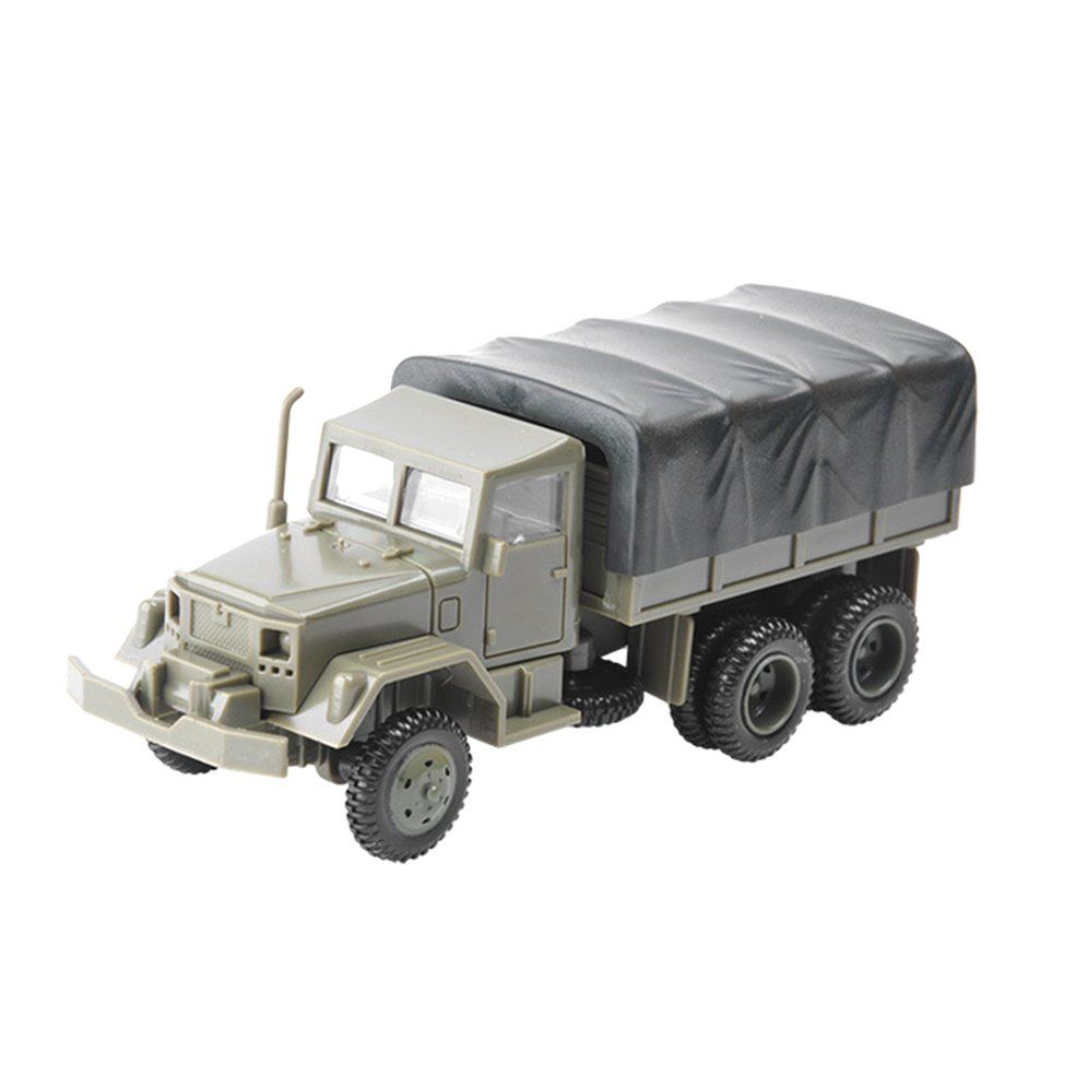 1:72 M35 Military Truck 4D Wheeled Armored Vehicle Rubber-free Assembly Model Military Toy Car Gifts