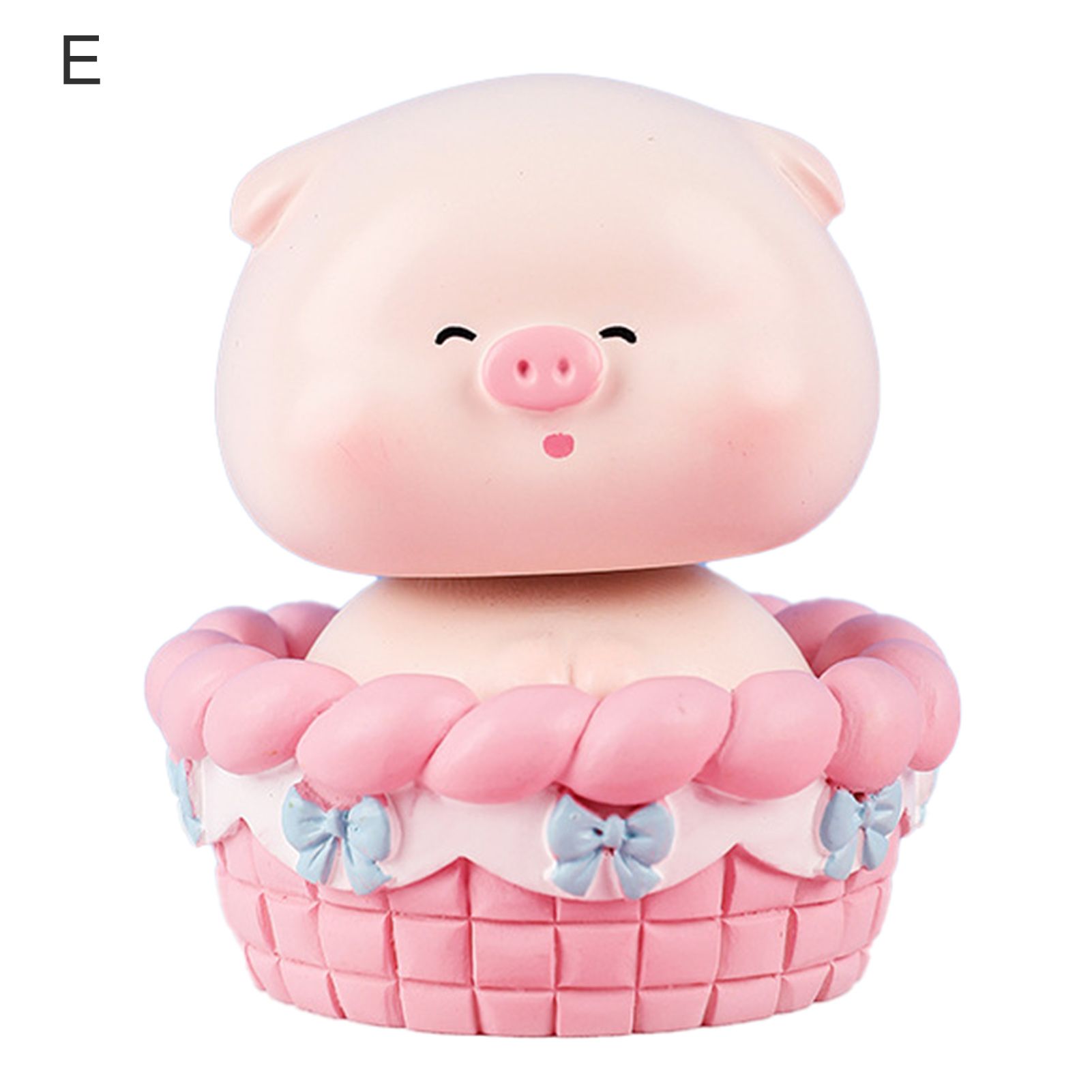 Piggy Ornament Vivid Pig Shaking Head Statue