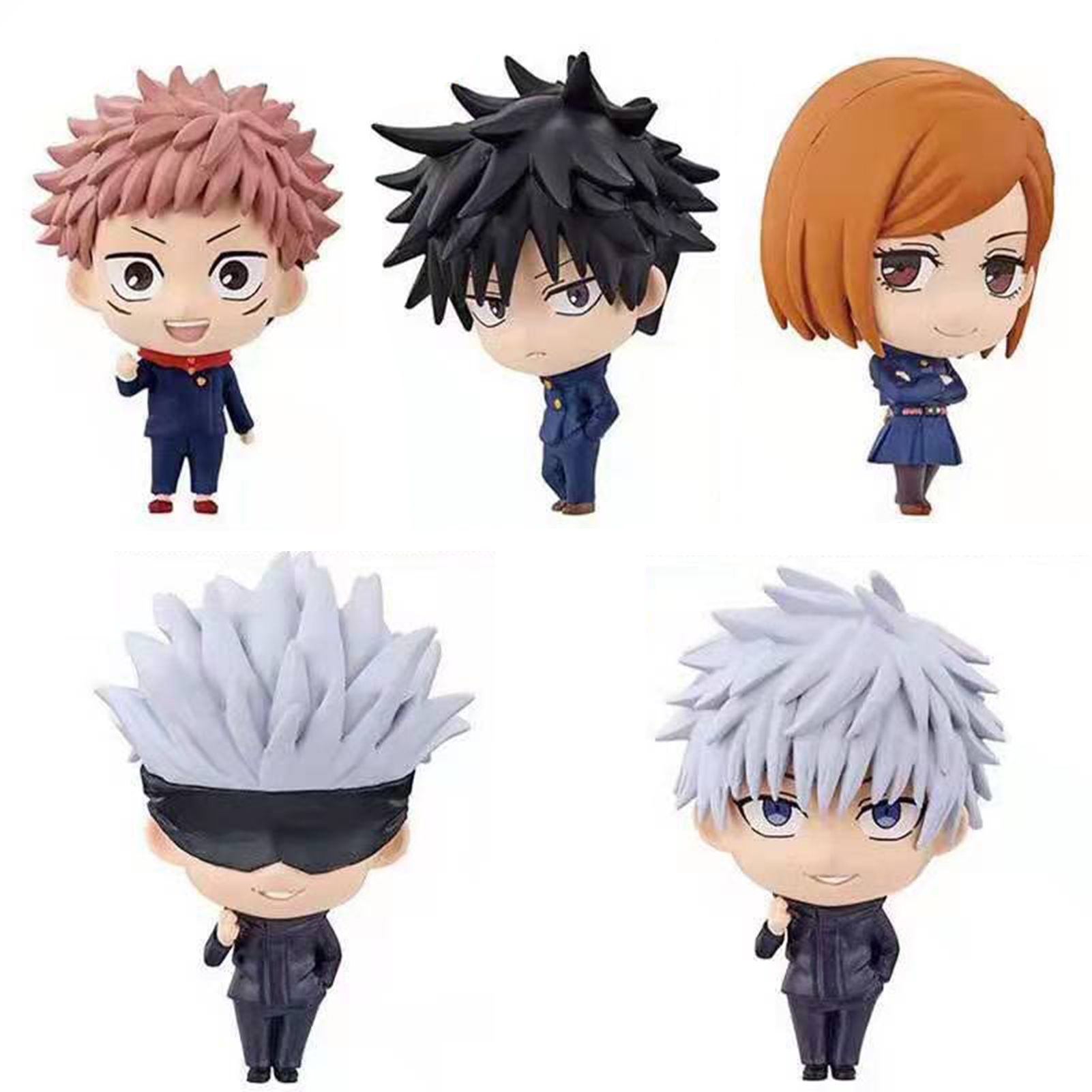 5Pcs Display Mold Jujutsu Kaisen Design Exquisite PVC Simulation Anime Action Model for Kids