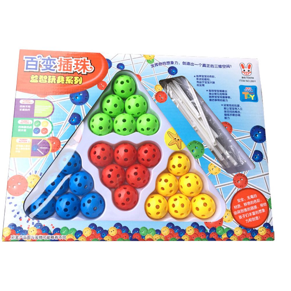 Colorful Balls Sticks DIY Building Blocks Construction Set Educational Kids Toy