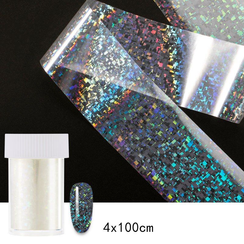The New Nail Holographics Transfer Foil Gold Slider Shimmer Sticker For Wrap Adhesive Manicures DIY Decoration Set Nail Paper