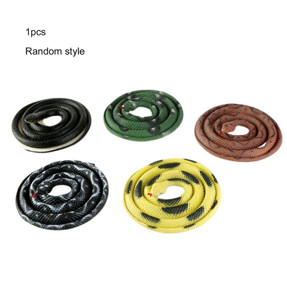Soft Rubber Toy Snake Safari Garden Props Joke Prank Gift Trick Joke Toys-random color