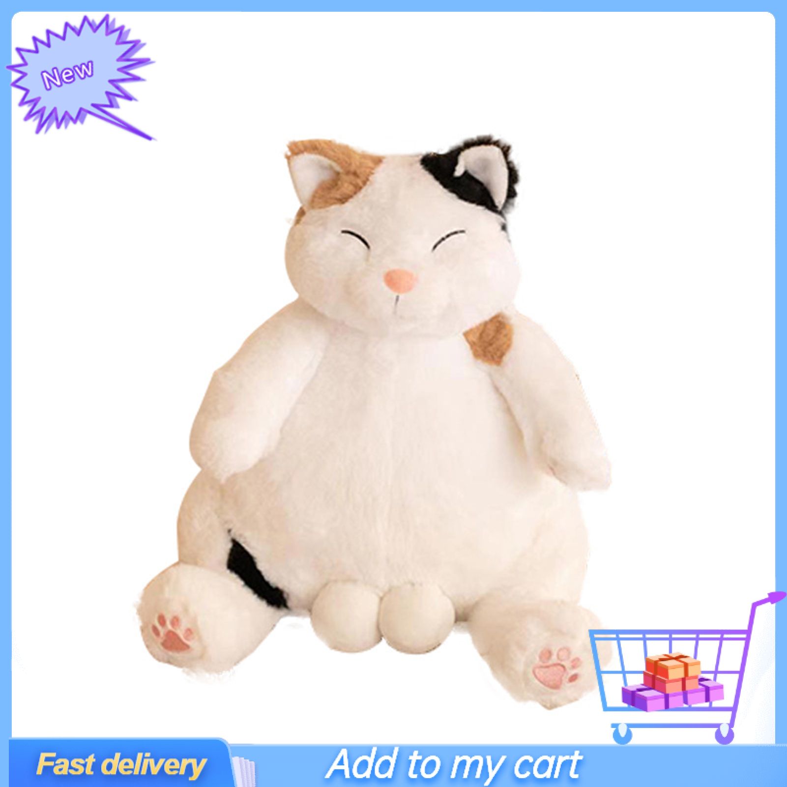 Durable Plush Doll Realistic PP Cotton Cute Cartoon Comfortable Cats Stuffed Doll for Daily Use