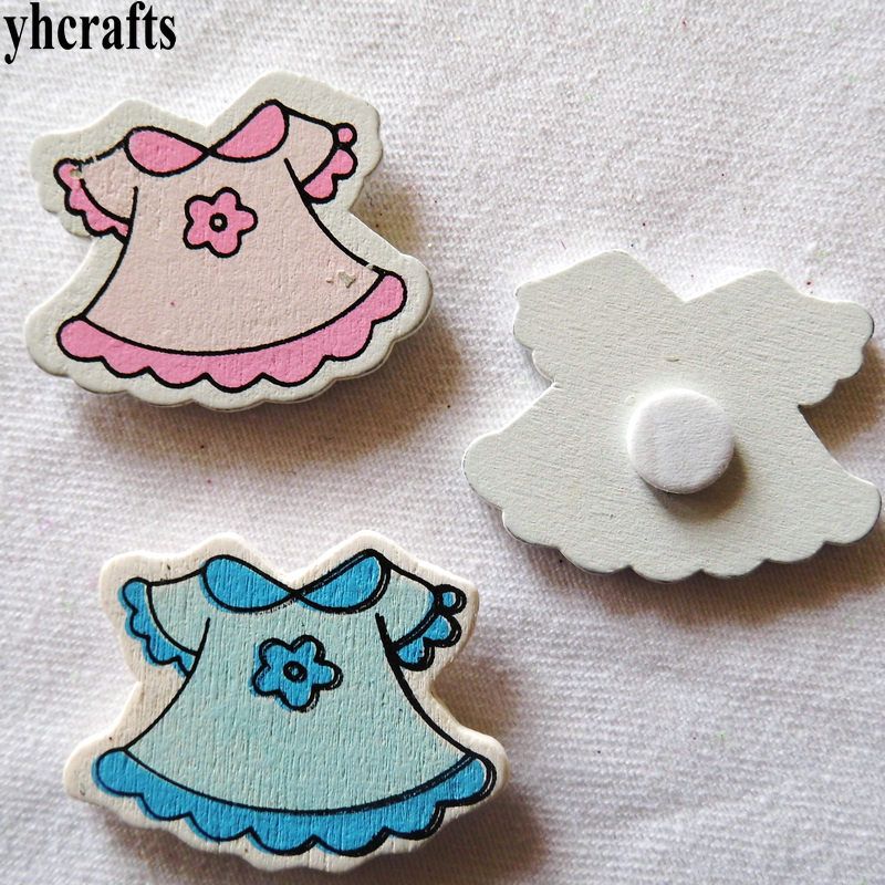 10PCS/LOT Bowknot bib wood stickers Kindergarten decorative stickers Kids diy crafts Fridge stickers Door stickers Children toys
