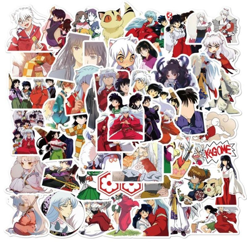 10/30 / 50PCS Cartoon Anime Inuyasha Stickers Waterproof Suitcase DIY Laptop Guitar Skateboard Toy Lovely Sticker Wholesale