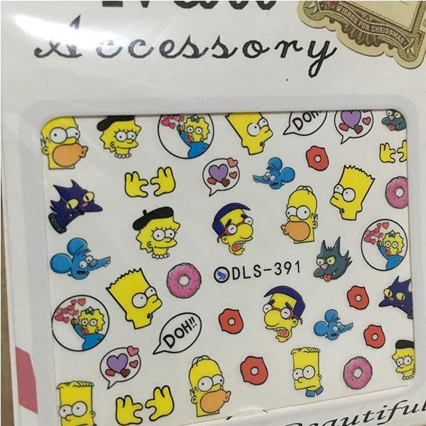tessie shop Mickey Mouse Nail 3D Nail Art Stickers  Nail Decals Cinderella princess Cartoon Stickers  Gold nail stickers