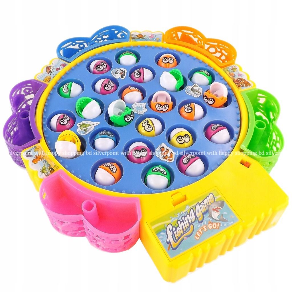 Fishing Game Toy For Kids 24 Fishes With 4 Pcs Fishing Stick To Catch Fish