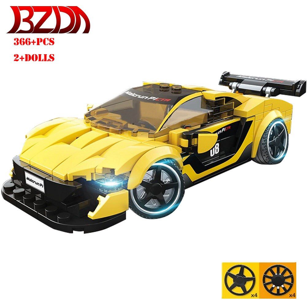 BZDA City Technic Car Speed Champion Racing Building Blocks Car Toy Model Blocks Supercar bricks Boys Toys For Children Gifts