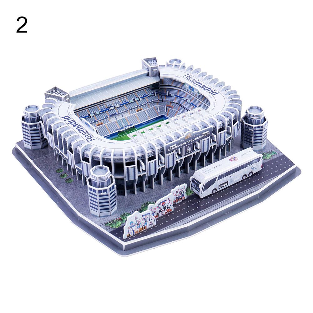 Kids Children Funny Football Soccer Stadium Model 3D Jigsaw Puzzle Game DIY Toy