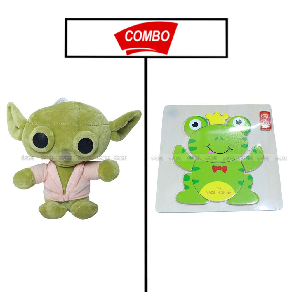 BABY YODA TEDDY WITH KING FROG PUZZLE GAME FOR YOUR KIDS