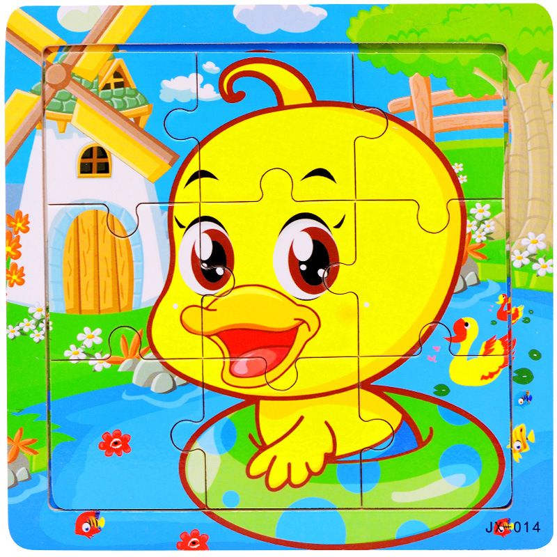 Yfashion Kids Wooden Puzzle oy Baby Cartoon Pattern Early Educational oy Style:JX-008 iger