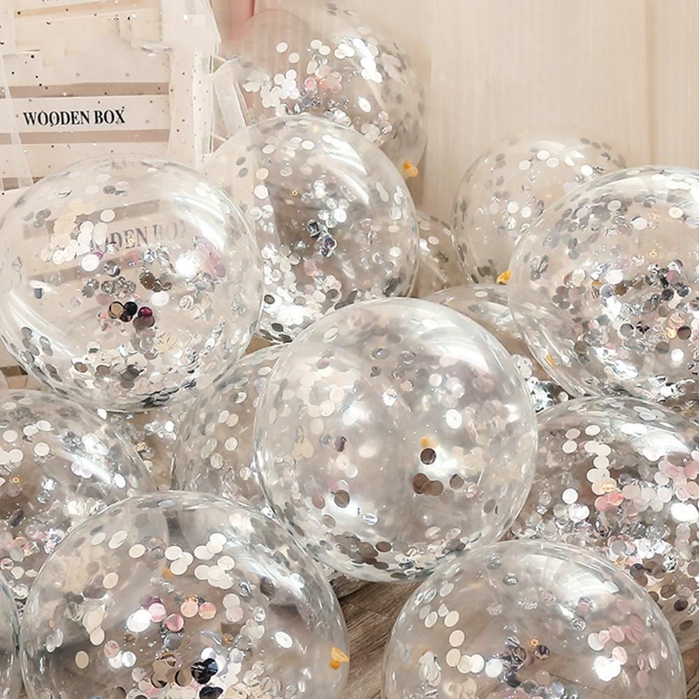 12inch Latex Transparent Balloon Star Confetti Balloons Metallic Foil Confetti Shower Birthday Party Wedding Decoration Ball