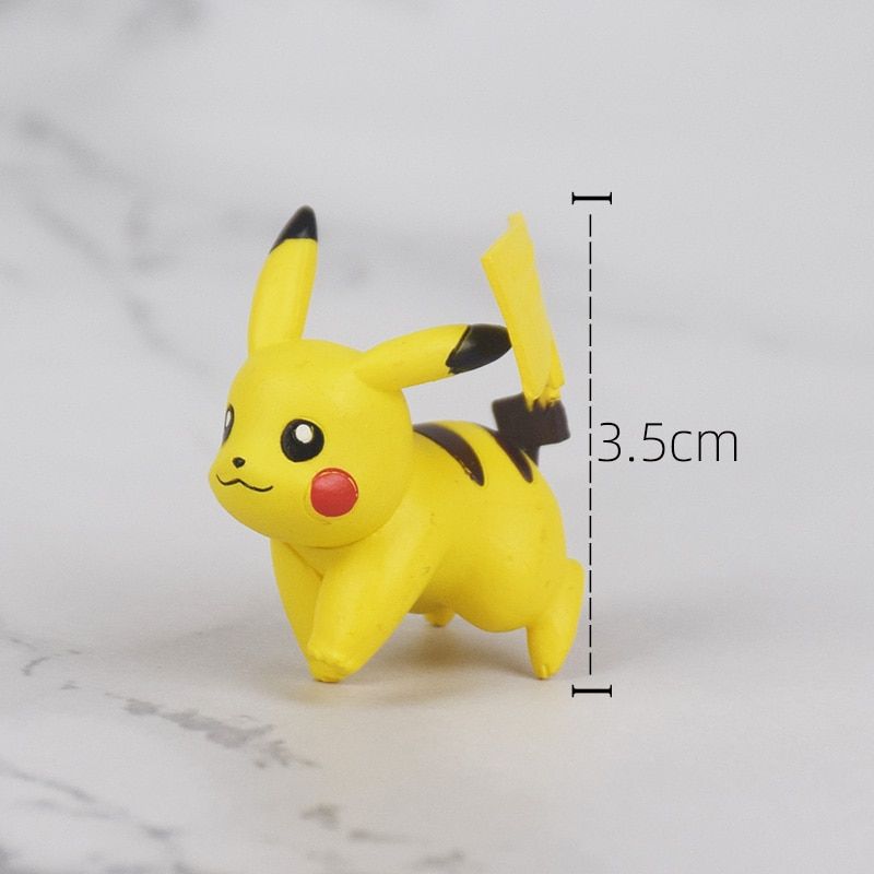 Pokemon Toys Tiny Figure Pikachu Charmander Bulbasaur Squirtle Vulpix Popplio Abra Rockruff Chespin Pvc Figure Meowth Toys Gift