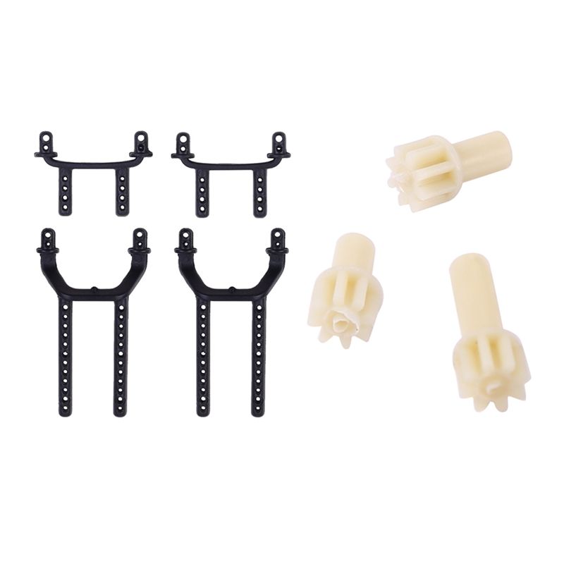 4Pcs K989-50 K989-51 Front & Rear Car Shell Column with 3Pcs K989-30 Driving Gear Kit Front Rear Pinion Gear