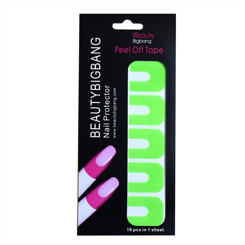 BeautyBigBang 5 Sheets Mixed Design New Peel Off Tape For Nail Art Polish Paint U Shape Anti-overflow Nail Protector Sticker