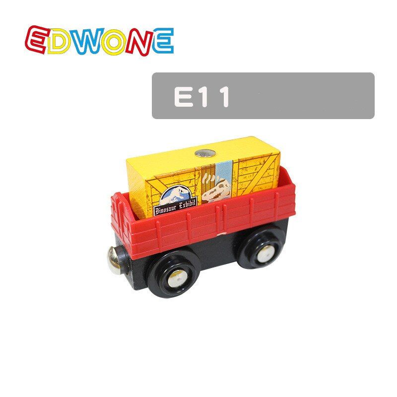 EDWONE Wood Tunnel Crane Train Beech Wooden Railway Train Circular Track Accessories fit for Wooden Biro Tracks