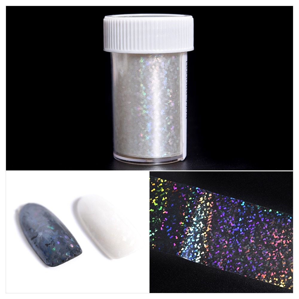 KADS Nail Art Transfer Foil Paper Sticker Nail Foil Roll Starry Paper Wraps Adhesive Decals Slider DIY Acrylic Nails Decoration